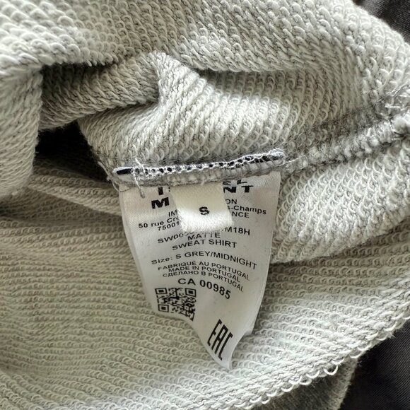 ISABEL MARANT GRAY MATTE HOODIE SIZE SMALL - Picture 8 of 9